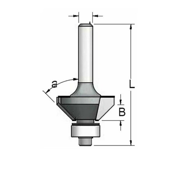 Фреза WPW SL24515 фаска угловая 45 гр B11 Z2 хвостовик 8_S,SL24515